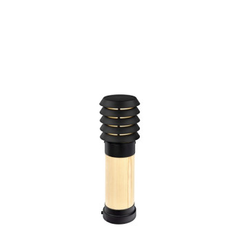 Norlys Alta Wood natúr-fekete LED kültéri állólámpa (NO-1678BL) LED 1 izzós IP65