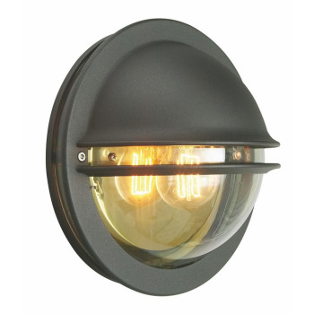 Norlys Berlin fekete-átlátszó kültéri fali lámpa (NO-610B) E27 1 izzós IP54