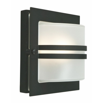 Norlys Bern fekete-átlátszó LED kültéri fali lámpa (NO-655B) LED 1 izzós IP54