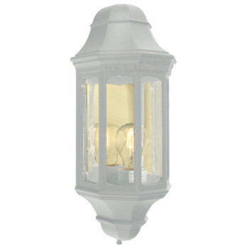 Norlys Genova fehér-átlátszó kültéri fali lámpa (NO-170W) E27 1 izzós IP54