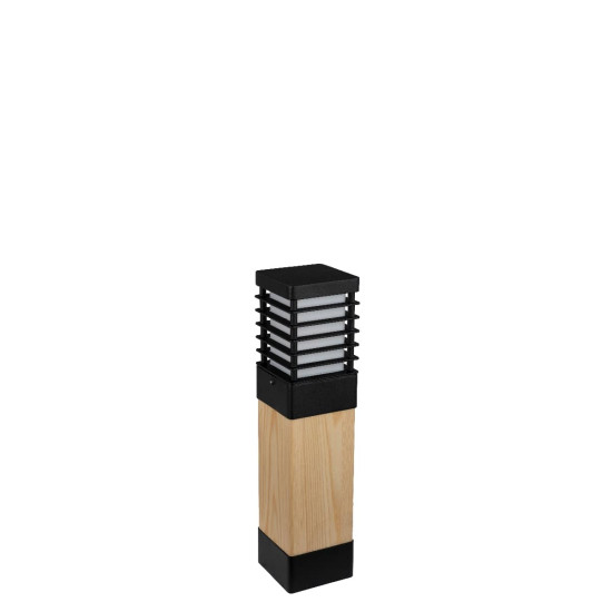 Norlys Halmstad natúr-fekete LED kültéri állólámpa (NO-1407BL) LED 1 izzós IP65