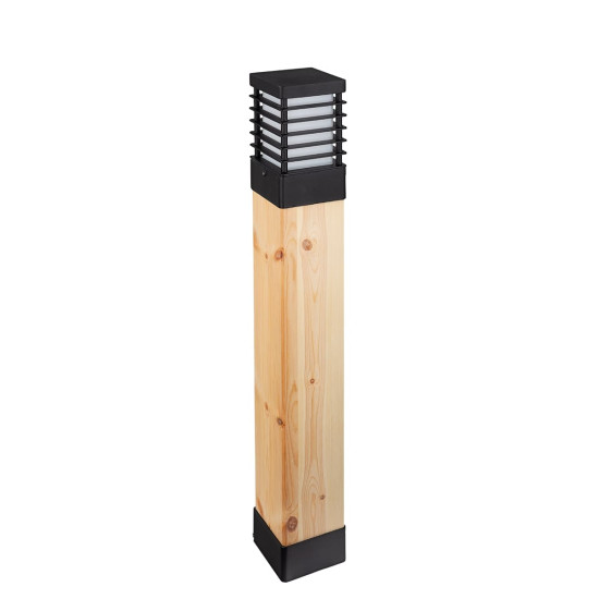 Norlys Halmstad natúr-fekete LED kültéri állólámpa (NO-1417BL) LED 1 izzós IP65