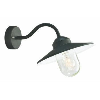 Norlys Karlstad fekete-átlátszó kültéri függesztett lámpa (NO-230A-B) E27 1 izzós IP55