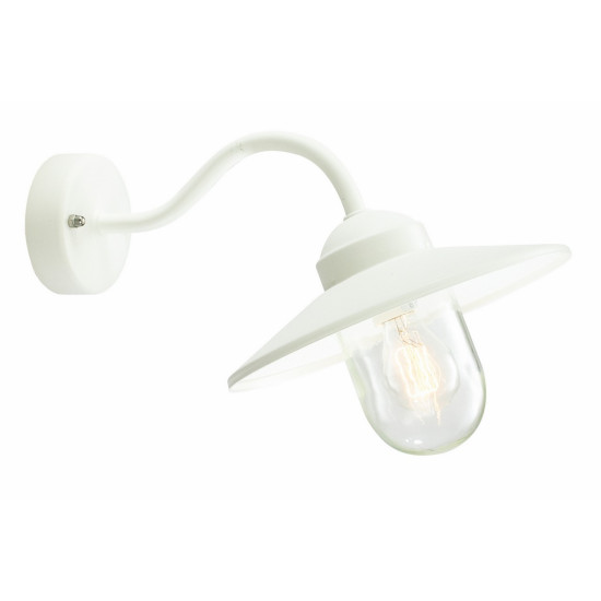 Norlys Karlstad fehér-átlátszó kültéri függesztett lámpa (NO-230A-W) E27 1 izzós IP55