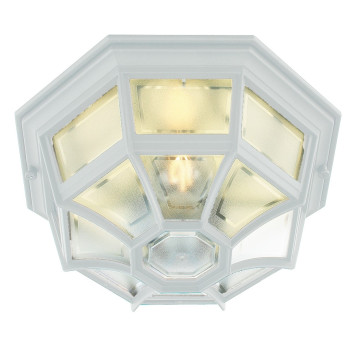 Norlys Latina fehér-átlátszó kültéri mennyezeti lámpa (NO-105W) E27 1 izzós IP44