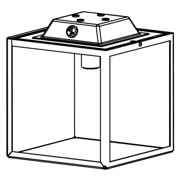 Norlys Lofoten fekete-átlátszó kültéri mennyezeti lámpa (NO-1942B) E27 1 izzós IP44