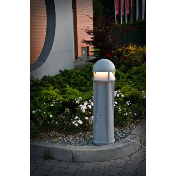 Norlys Narvik matt króm LED kültéri állólámpa (NO-5024AL) LED 1 izzós IP65