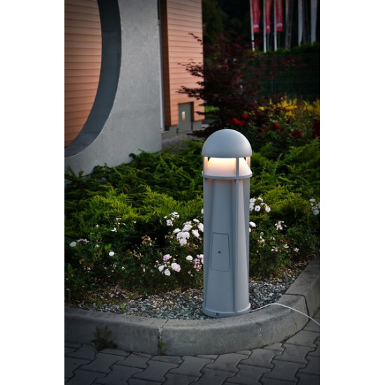 Norlys Narvik matt króm LED kültéri állólámpa (NO-559AL) LED 1 izzós IP65