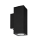 Norlys Sandvik fekete kültéri fali lámpa (NO-1730B) GU10 2 izzós IP65