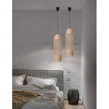 Nova Luce Mia bézs-fekete függesztett lámpa (NL-9585081) E27 1 izzós IP20