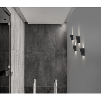 Nova Luce Miley fekete vízálló LED fali lámpa (NL-9202262) LED 1 izzós IP54