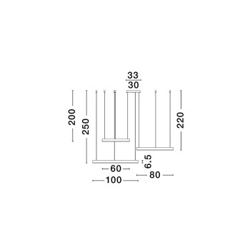 Nova Luce Motif fehér LED függesztett lámpa (NL-9530216) LED 1 izzós IP20