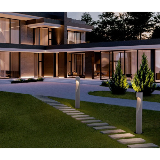 Nova Luce Nodino  szürke LED kültéri állólámpa (NL-9186706) LED 1 izzós IP65