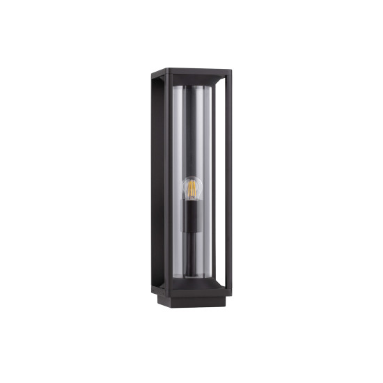 Nova Luce Pacific  fekete-átlátszó kültéri állólámpa (NL-9030603) E27 1 izzós IP65
