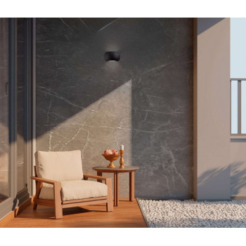 Nova Luce Prato  fekete LED kültéri fali lámpa (NL-9030746) LED 1 izzós IP65