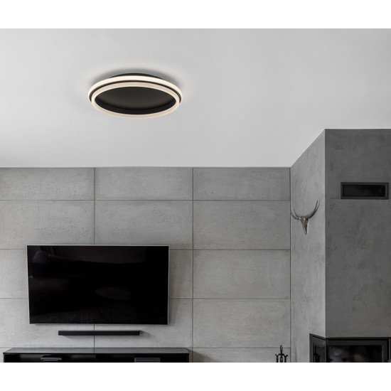 Nova Luce Willow fekete LED mennyezeti lámpa (NL-9212912) LED 1 izzós IP20