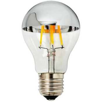 Optonica E27 LED izzó 4W 2700 Kelvin-40W-ot kiváltó-ezüst foncsorozott króm-átlátszó filament LED izzó (1879) E27