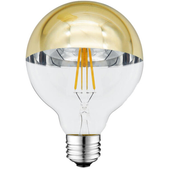 Optonica E27 LED izzó 4W 2700 Kelvin-40W-ot kiváltó-nagygömb-arany foncsorozott arany-átlátszó filament LED izzó (1889) E27