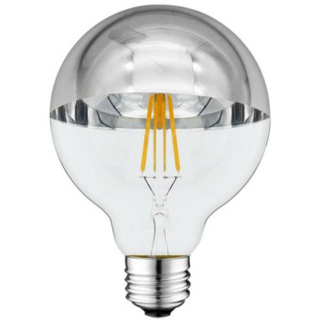 Optonica E27 LED izzó 4W 2700 Kelvin-40W-ot kiváltó-nagygömb-króm foncsorozott króm-átlátszó filament LED izzó (1887) E27