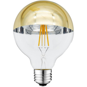 Optonica E27 LED izzó 7W 2700 Kelvin-60W-ot kiváltó-nagygömb-arany foncsorozott arany-átlátszó filament LED izzó (OP-1890) E27