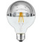 Optonica E27 LED izzó 7W 2700 Kelvin-60W-ot kiváltó-nagygömb-króm foncsorozott króm-átlátszó filament LED izzó (1888) E27