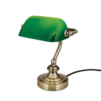 Orion Bankerslamp sárgaréz-zöld asztali lámpa (ORI-LA 4-1165/1_GRE) E14 1 izzós IP20