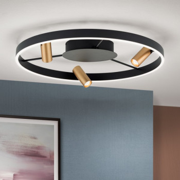 Orion Berlin fekete-arany LED mennyezeti lámpa (ORI-DL 7-686/3) LED 3 izzós IP20