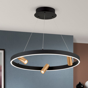 Orion Berlin fekete-arany LED függesztett lámpa (ORI-HL 6-1667/3) LED 3 izzós IP20
