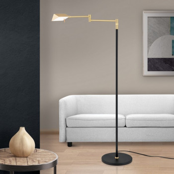 Orion Boston fekete-sárgaréz LED állólámpa (ORI-Stl 12-1287) LED 1 izzós IP20
