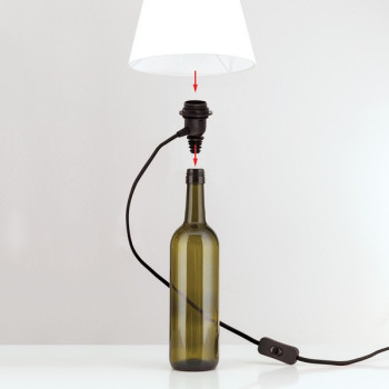 Orion Bottle fekete palackba illeszthető asztali lámpa (ORI-LA 4-1219_BL) E27 1 izzós IP20