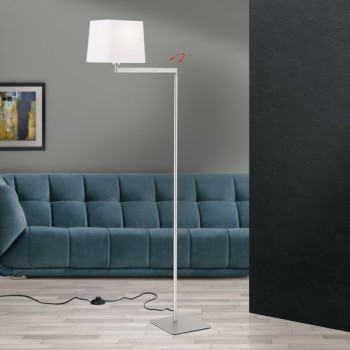 Orion Carlton szatén króm-fehér állólámpa (ORI-Stl 12-1187/1_S_CHR) E27 1 izzós IP20