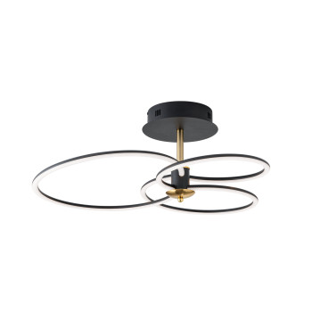 Orion Charlotte fekete-arany LED mennyezeti lámpa (ORI-DL 7-695) LED 1 izzós IP20