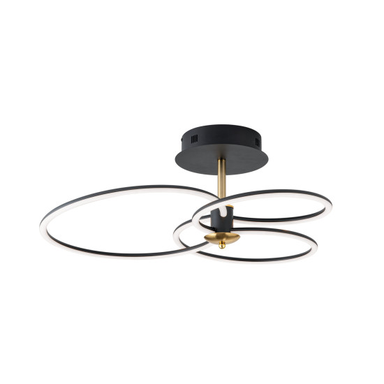 Orion Charlotte fekete-arany LED mennyezeti lámpa (ORI-DL 7-695) LED 1 izzós IP20