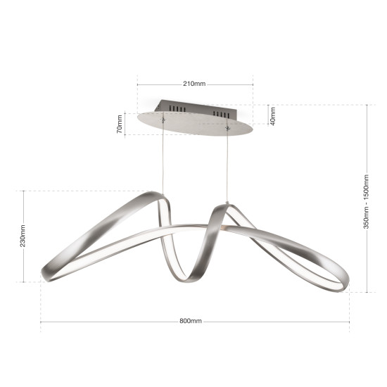 Orion Circus króm LED függesztett lámpa (ORI-HL 6-1663_CHR) LED 1 izzós IP20