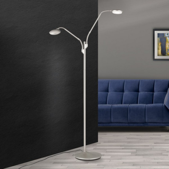 Orion Cobra szatén króm LED állólámpa (ORI-Stl 12-1184/2_S_CHR) LED 2 izzós IP20