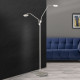 Orion Cobra szatén króm LED állólámpa (ORI-Stl 12-1184/2_S_CHR) LED 2 izzós IP20