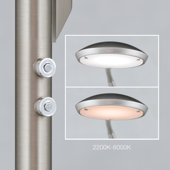 Orion Cobra szatén króm LED állólámpa (ORI-Stl 12-1184/2_S_CHR) LED 2 izzós IP20