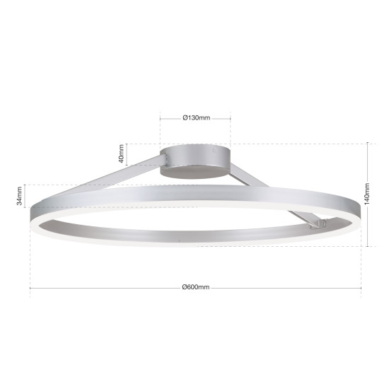Orion Float fehér LED mennyezeti lámpa (ORI-DL 7-664) LED 1 izzós IP20