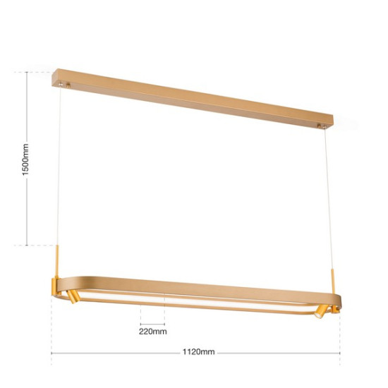 Orion Grace matt arany LED függesztett lámpa (ORI-HL 6-1706) LED 1 izzós IP20