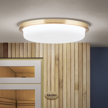 Orion Lerox csiszolt sárgaréz-opál LED mennyezeti lámpa (ORI-DL 7-669/30_B_BR) LED 1 izzós IP20