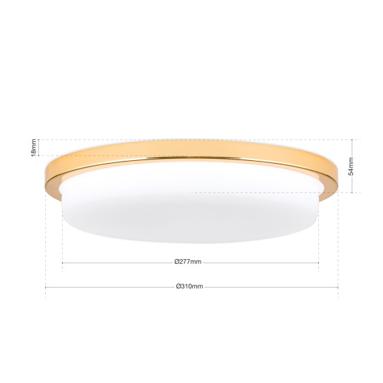 Orion Lerox arany-opál LED mennyezeti lámpa (ORI-DL 7-669/30_GO) LED 1 izzós IP20