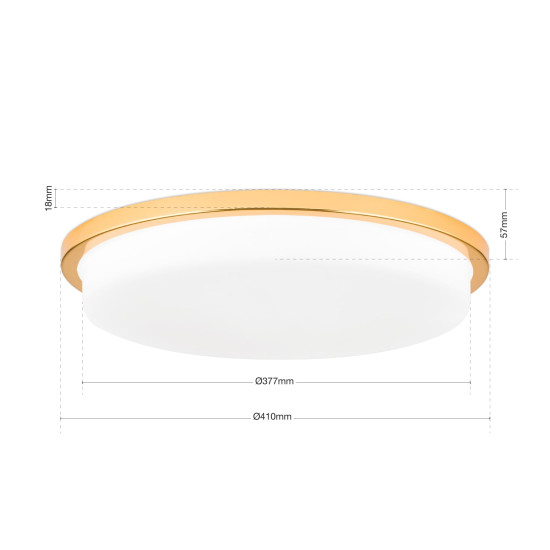 Orion Lerox arany-opál LED mennyezeti lámpa (ORI-DL 7-670/40_GO) LED 1 izzós IP20