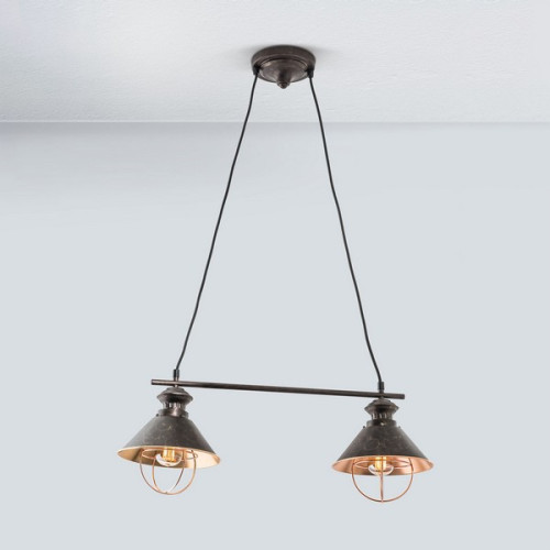 Orion Mathilda fekete-réz függesztett lámpa (ORI-HL 6-1604/2) E27 2 izzós IP20