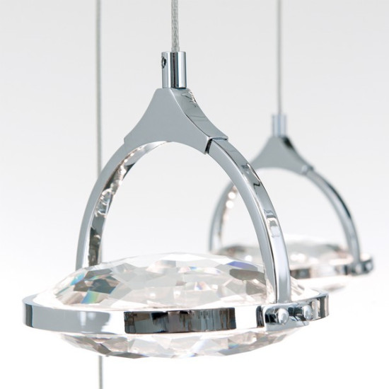 Orion Moon króm-átlátszó LED függesztett lámpa (ORI-DLU 1738/12_CHR) LED 12 izzós IP20