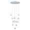 Orion Moon króm-átlátszó LED függesztett lámpa (ORI-DLU 1738/12_CHR) LED 12 izzós IP20