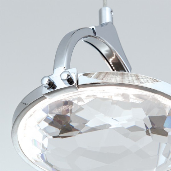 Orion Moon króm-átlátszó LED függesztett lámpa (ORI-HL 6-1710/1_CHR) LED 1 izzós IP20
