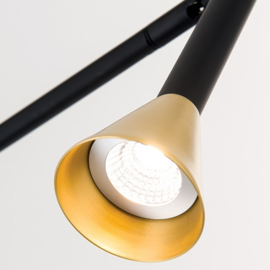 Orion Odeon fekete-sárgaréz LED állólámpa (ORI-Stl 12-1286) LED 1 izzós IP20