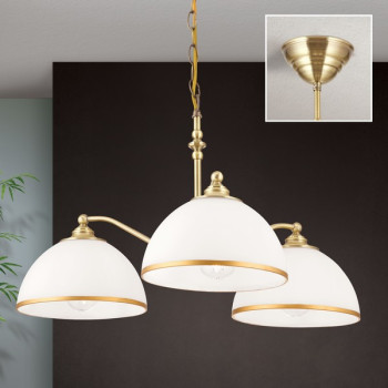 Orion Old Lamp sárgaréz-opál csillár (ORI-LU 1838/3) E27 3 izzós IP20
