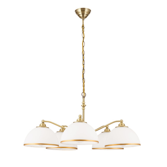 Orion Old Lamp sárgaréz-opál csillár (ORI-LU 1838/5) E27 5 izzós IP20