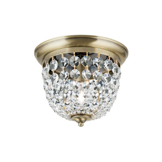 Orion Plafond sárgaréz-átlátszó mennyezeti lámpa (ORI-DLU 1840/26_BR) E27 1 izzós IP20